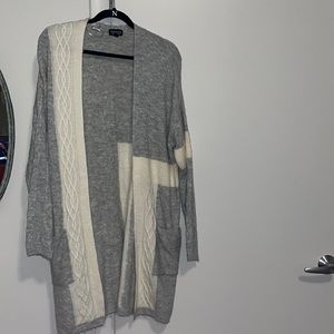 Gray and Cream Cardigan